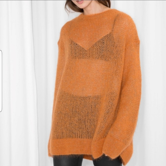 & other stories oversized mohair orange sweater NWOT! - Picture 14 of 15